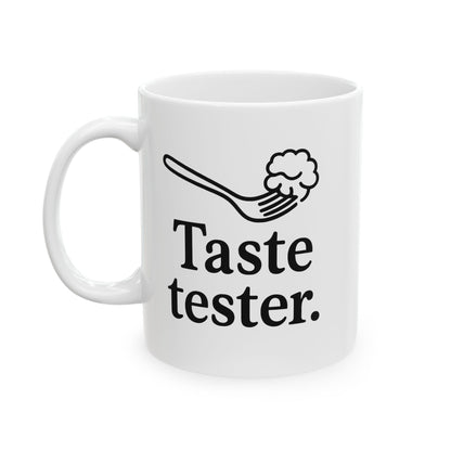 Hilarious Couples Coffee Mug - "Taste Tester" - Perfect Kitchen Gift for Spouse, Partner, Anniversary, Valentine’s Day