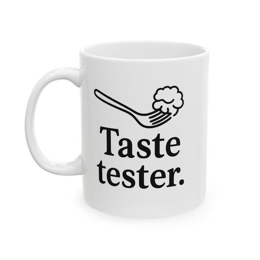 Hilarious Couples Coffee Mug - "Taste Tester" - Perfect Kitchen Gift for Spouse, Partner, Anniversary, Valentine’s Day