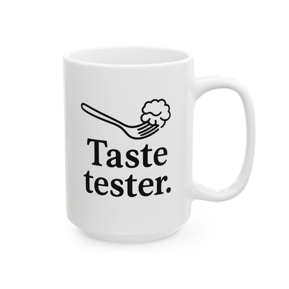 Hilarious Couples Coffee Mug - "Taste Tester" - Perfect Kitchen Gift for Spouse, Partner, Anniversary, Valentine’s Day