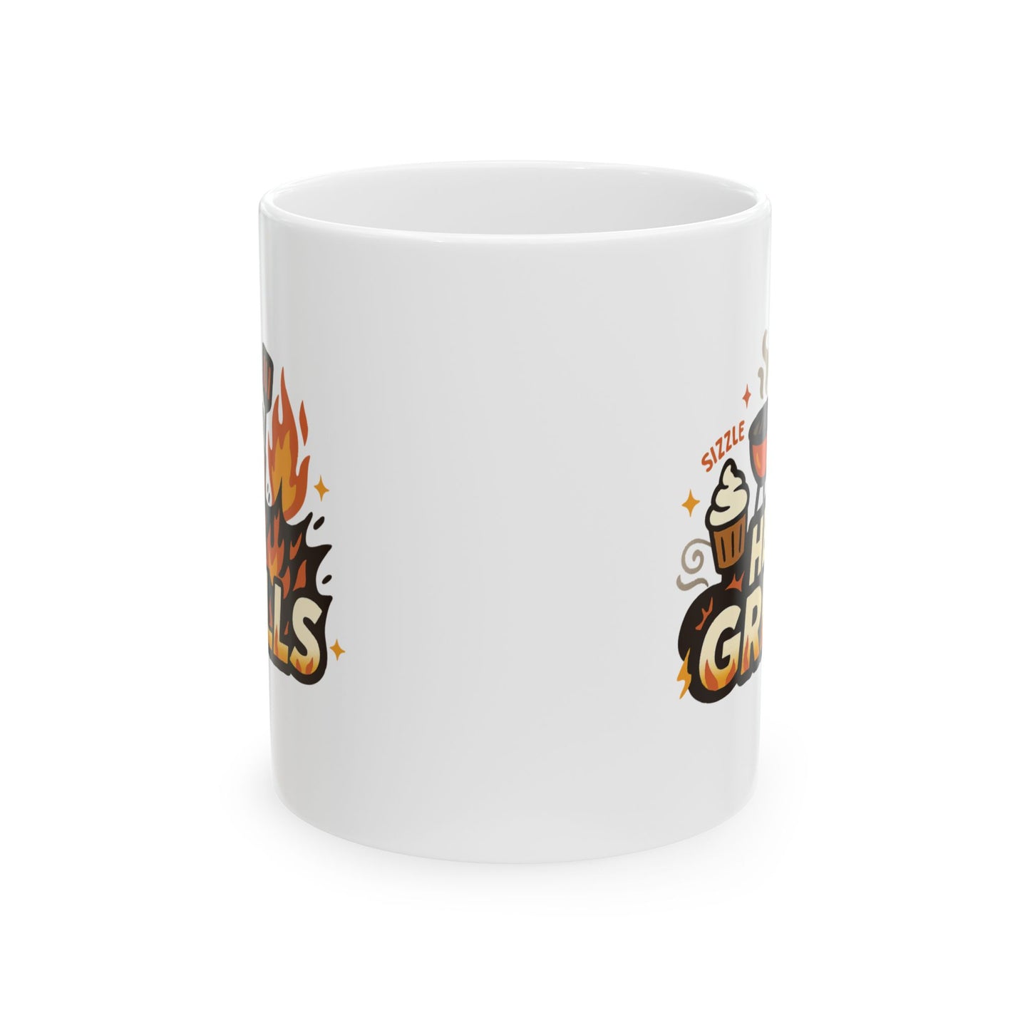 He Grills Ceramic Mug | Couples Mug | Great Gift for Coffee Lovers, Tea Time, Birthdays, Holidays