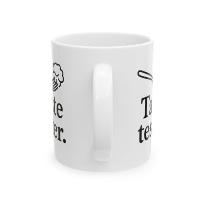 Hilarious Couples Coffee Mug - "Taste Tester" - Perfect Kitchen Gift for Spouse, Partner, Anniversary, Valentine’s Day