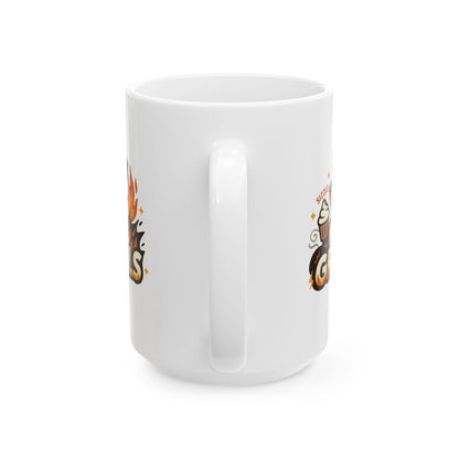 He Grills Ceramic Mug | Couples Mug | Great Gift for Coffee Lovers, Tea Time, Birthdays, Holidays