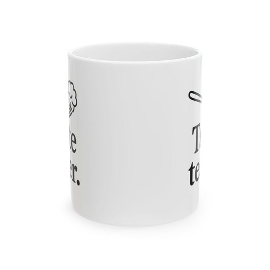 Hilarious Couples Coffee Mug - "Taste Tester" - Perfect Kitchen Gift for Spouse, Partner, Anniversary, Valentine’s Day
